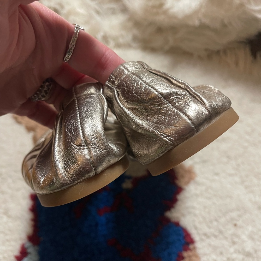 Coach square toe light gold ballet flats size 9B cute comfy balletcore - Picture 3 of 6